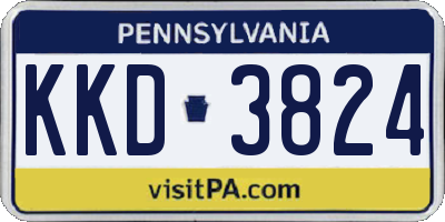 PA license plate KKD3824