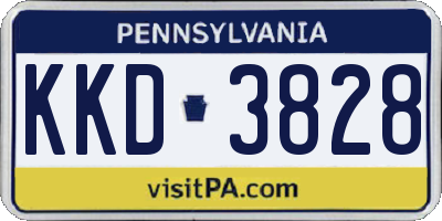 PA license plate KKD3828