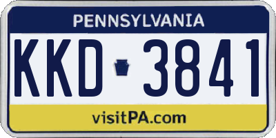 PA license plate KKD3841