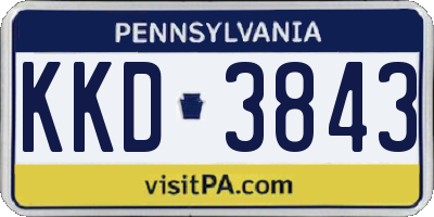 PA license plate KKD3843
