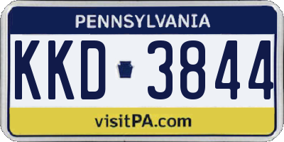 PA license plate KKD3844