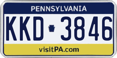 PA license plate KKD3846