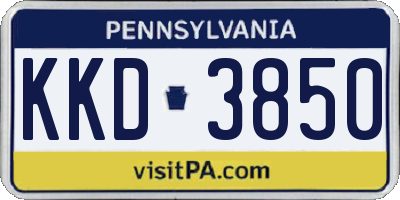 PA license plate KKD3850