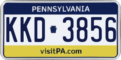 PA license plate KKD3856