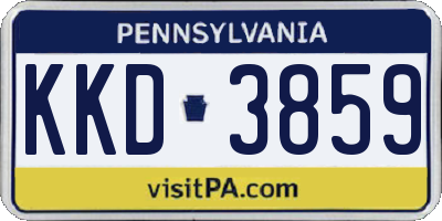 PA license plate KKD3859