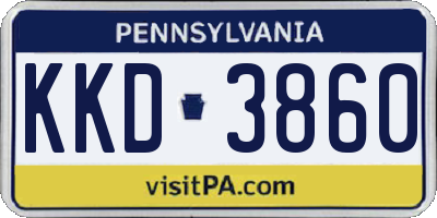 PA license plate KKD3860