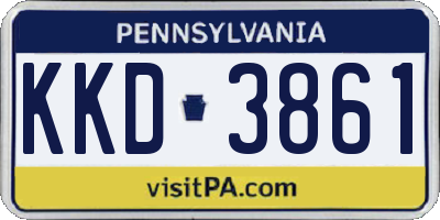 PA license plate KKD3861