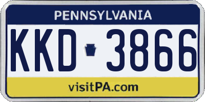 PA license plate KKD3866