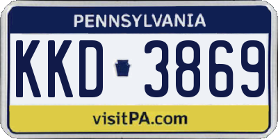 PA license plate KKD3869