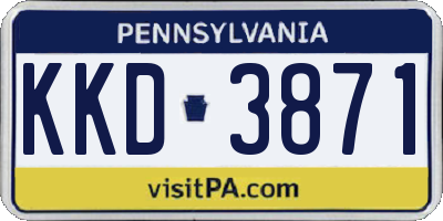 PA license plate KKD3871