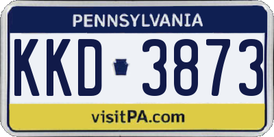 PA license plate KKD3873