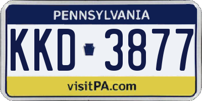 PA license plate KKD3877