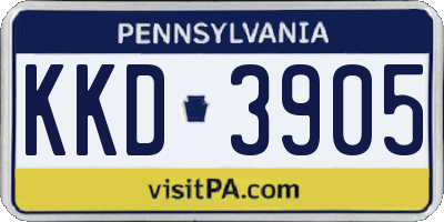 PA license plate KKD3905