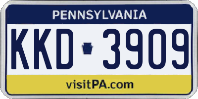 PA license plate KKD3909