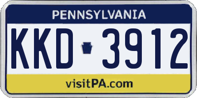 PA license plate KKD3912