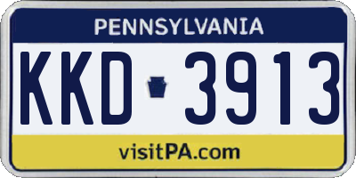 PA license plate KKD3913
