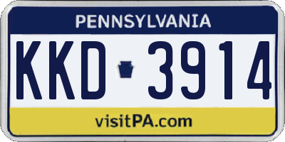 PA license plate KKD3914