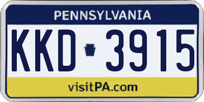 PA license plate KKD3915