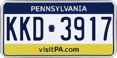 PA license plate KKD3917