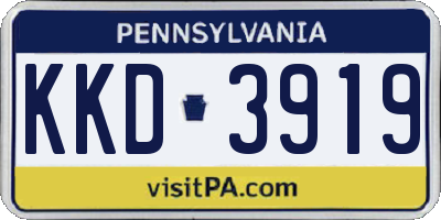 PA license plate KKD3919