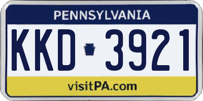 PA license plate KKD3921