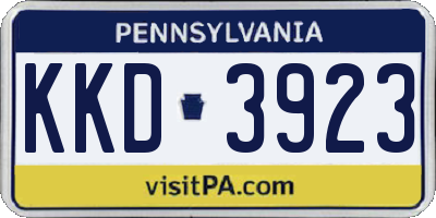 PA license plate KKD3923
