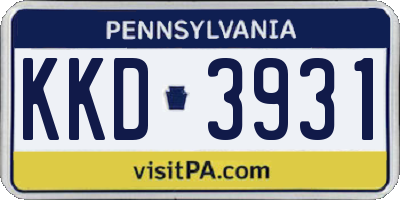 PA license plate KKD3931