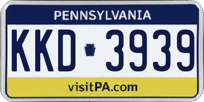 PA license plate KKD3939