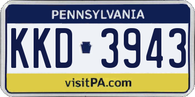 PA license plate KKD3943
