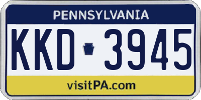 PA license plate KKD3945