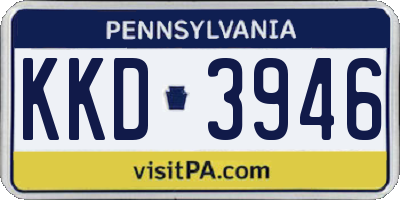 PA license plate KKD3946