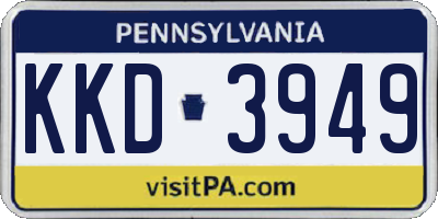 PA license plate KKD3949