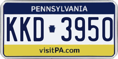 PA license plate KKD3950