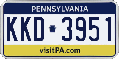 PA license plate KKD3951