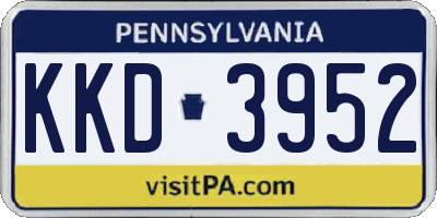 PA license plate KKD3952
