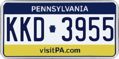 PA license plate KKD3955