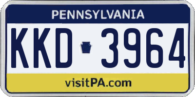 PA license plate KKD3964