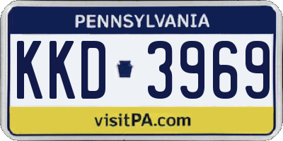 PA license plate KKD3969