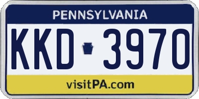 PA license plate KKD3970