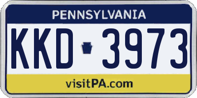 PA license plate KKD3973