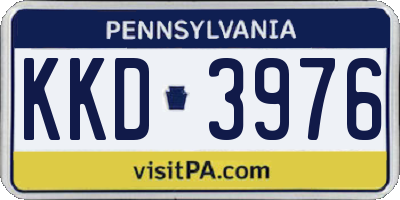 PA license plate KKD3976