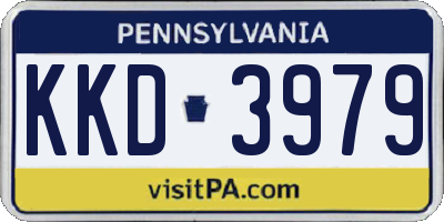PA license plate KKD3979