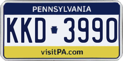 PA license plate KKD3990