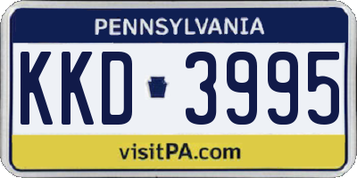 PA license plate KKD3995