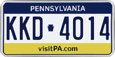 PA license plate KKD4014