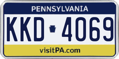 PA license plate KKD4069