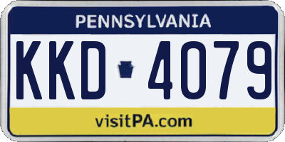 PA license plate KKD4079
