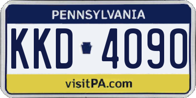 PA license plate KKD4090