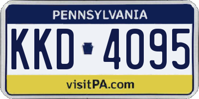 PA license plate KKD4095