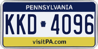 PA license plate KKD4096